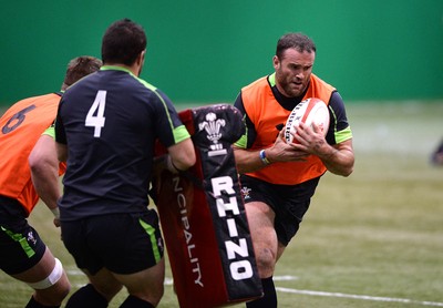 131114 - Wales Rugby Training -Jamie Roberts during training