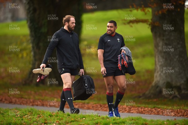 131117 - Wales Rugby Training - Alun Wyn Jones and Taulupe Faletau