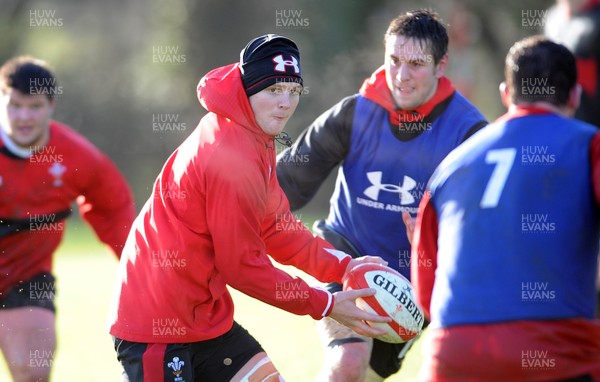 140213 - Wales Rugby Training -Dan Biggar during training