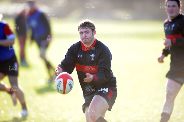 140213 - Wales Rugby Training -Leigh Halfpenny during training