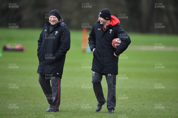 140220 - Wales Rugby Training - Neil Jenkins and Stephen Jones during training