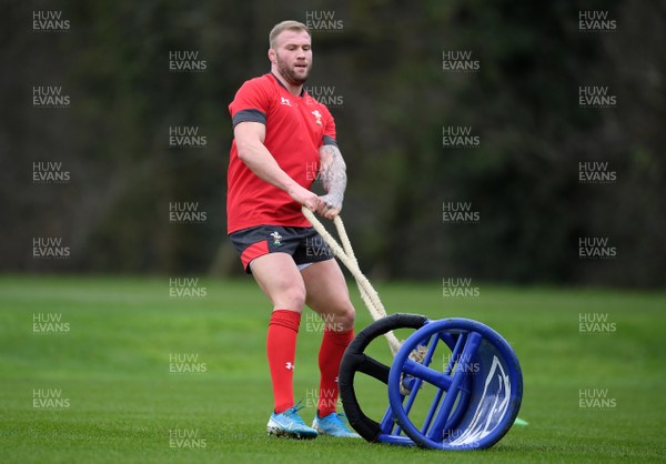 140220 - Wales Rugby Training - Ross Moriarty during training