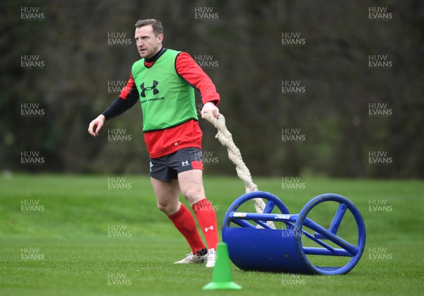 140220 - Wales Rugby Training - Hadleigh Parkes during training