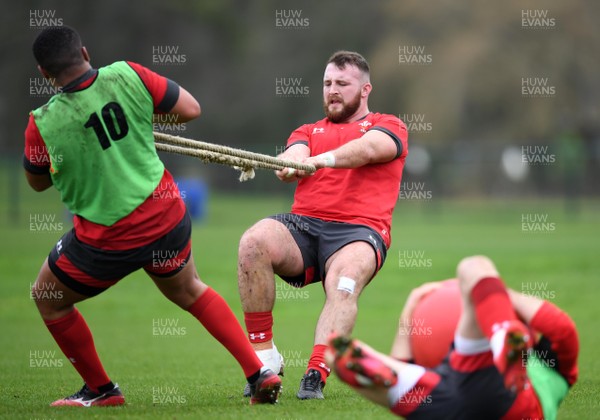 140220 - Wales Rugby Training - Dillon Lewis during training