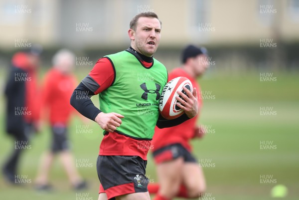 140220 - Wales Rugby Training - Hadleigh Parkes during training