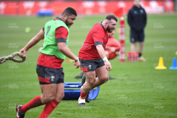 140220 - Wales Rugby Training - Dillon Lewis during training