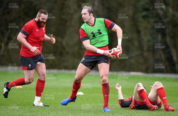 140220 - Wales Rugby Training - Alun Wyn Jones during training