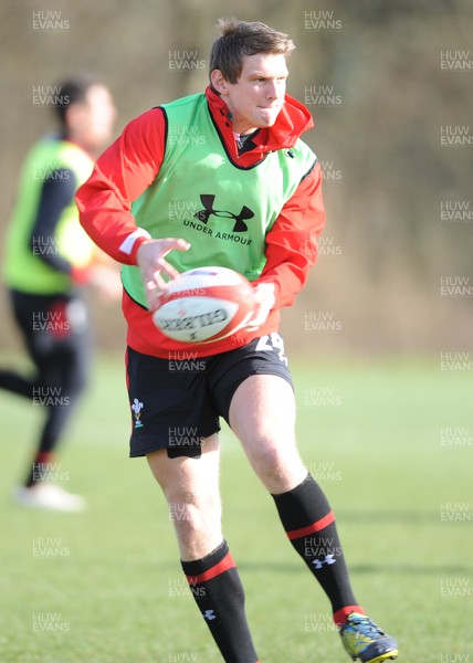 140313 - Wales Rugby Training -Dan Biggar during training