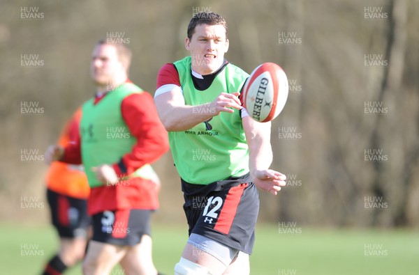 140313 - Wales Rugby Training -Ian Evans during training