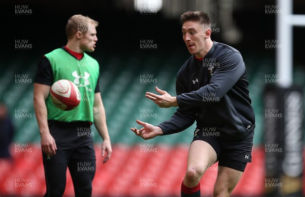140319 - Wales Rugby Training - Josh Adams during training