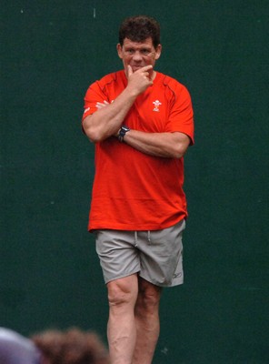14.05.07 - Wales Rugby Training - Coach, Gareth Jenkins during training 