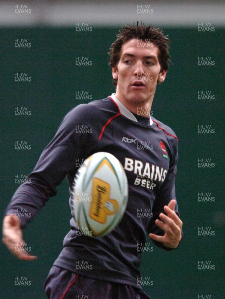 14.05.07 - Wales Rugby Training - James Hook during training 