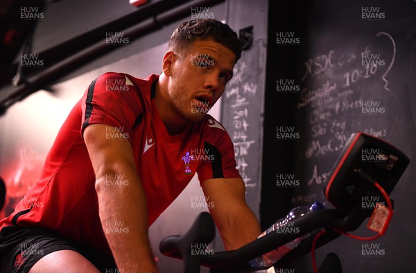 140622 - Wales Rugby Training - Kieran Hardy during altitude bike training