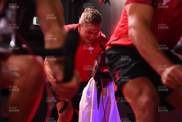140622 - Wales Rugby Training - Gareth Anscombe during altitude bike training