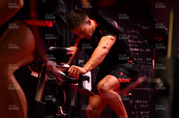 140622 - Wales Rugby Training - Josh Adams during altitude bike training