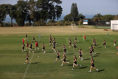 140726 - Wales Rugby Training in South Africa ahead of their game in Durban this weekend - Wales during the warm up