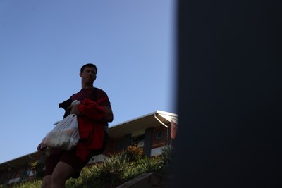 140726 - Wales Rugby Training in South Africa ahead of their game in Durban this weekend - Adam Beard during training