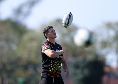 140726 - Wales Rugby Training in South Africa ahead of their game in Durban this weekend - James Botham during training