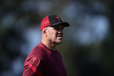 140726 - Wales Rugby Training in South Africa ahead of their game in Durban this weekend - Paul James, Scrum Coach during training