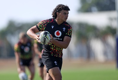 140726 - Wales Rugby Training in South Africa ahead of their game in Durban this weekend - Kane James during training
