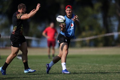 140726 - Wales Rugby Training in South Africa ahead of their game in Durban this weekend - Louis Rees-Zammit during training