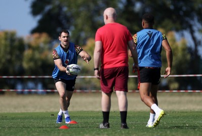 140726 - Wales Rugby Training in South Africa ahead of their game in Durban this weekend - Tomos Williams during training