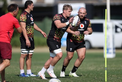 140726 - Wales Rugby Training in South Africa ahead of their game in Durban this weekend - Jac Morgan during training