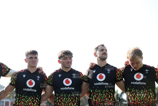 140726 - Wales Rugby Training in South Africa ahead of their game in Durban this weekend - Reuben Morgan-Williams, Dan Edwards, Tomos Williams and Blair Murray