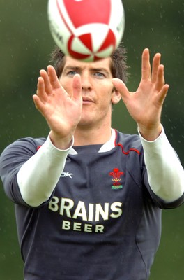 14.08.07 -  Wales Rugby Training - James Hook in action during training  