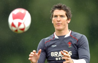 14.08.07 -  Wales Rugby Training - James Hook in action during training  