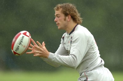 14.08.07 -  Wales Rugby Training - Alun Wyn Jones in action during training  