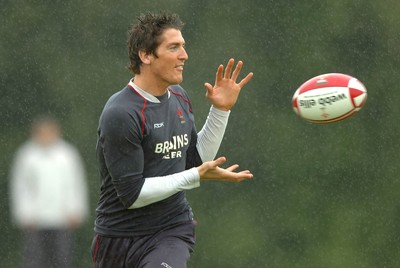 14.08.07 -  Wales Rugby Training - James Hook in action during training  