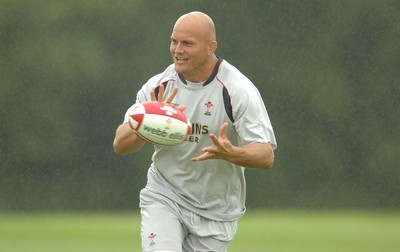 14.08.07 -  Wales Rugby Training - Will James in action during training  