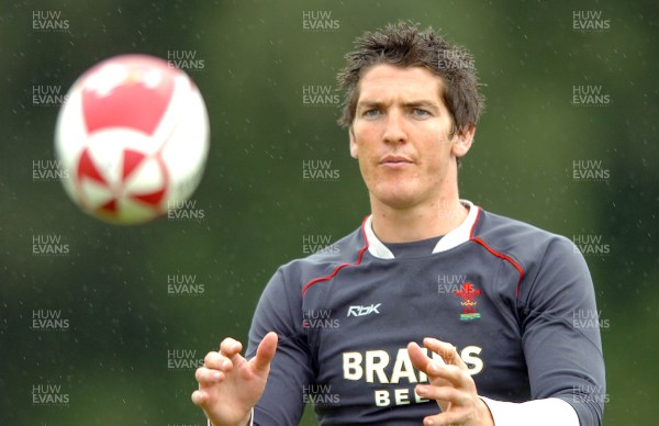 14.08.07 -  Wales Rugby Training - James Hook in action during training  