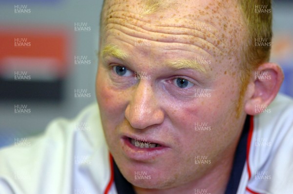 14.09.07 - Wales Rugby World Cup Training and Press Conference - Wales Kicking coach, Neil Jenkins talks to the media ahead of his teams World Cup match against Australia 