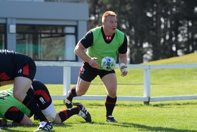 14.09.11 - Wales Rugby Training - Lloyd Burns during training. 
