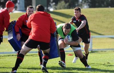 14.09.11 - Wales Rugby Training - Paul James during training. 
