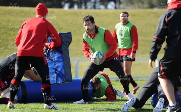 14.09.11 - Wales Rugby Training - Mike Phillips during training. 
