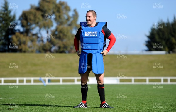 14.09.11 - Wales Rugby Training - Gethin Jenkins during training. 