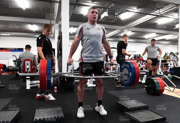 141122 - Wales Rugby Training - Dane Blacker during a gym session