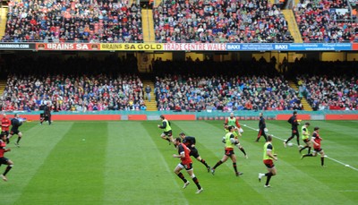 150212 - Wales Open to the Public Training Session -Wales players during an open training session at the Millennium Stadium