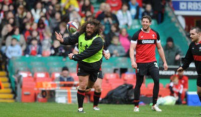 150212 - Wales Open to the Public Training Session -Adam Jones during training