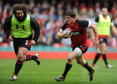 150212 - Wales Open to the Public Training Session -Lloyd Williams during training