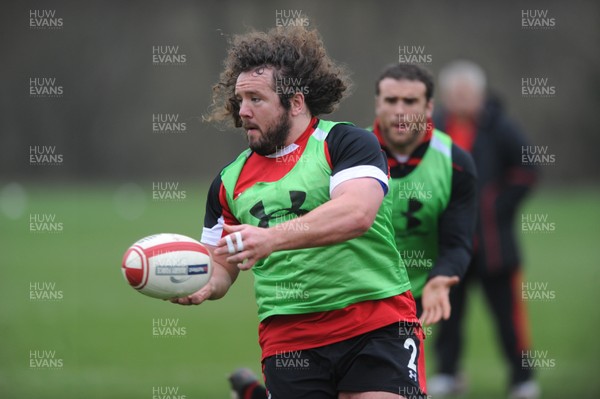 150312 - Wales Rugby Training -Adam Jones during training