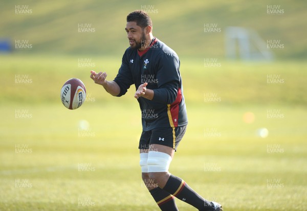 150316 - Wales Rugby Training -Taulupe Faletau during training