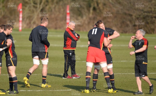 150316 - Wales Rugby Training -Warren Gatland during training