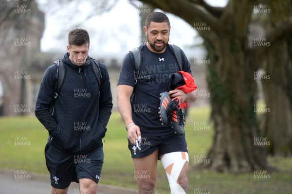 150318 - Wales Rugby Training - Justin Tipuric and Taulupe Faletau during training