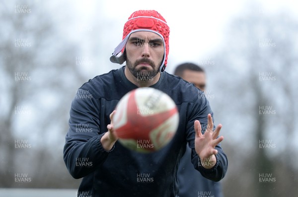 150318 - Wales Rugby Training - Cory Hill during training