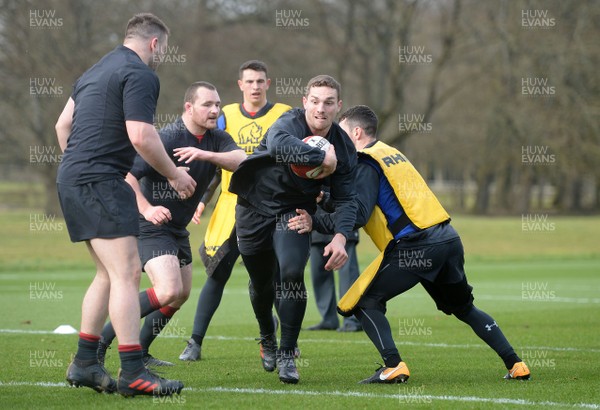 150318 - Wales Rugby Training - George North during training