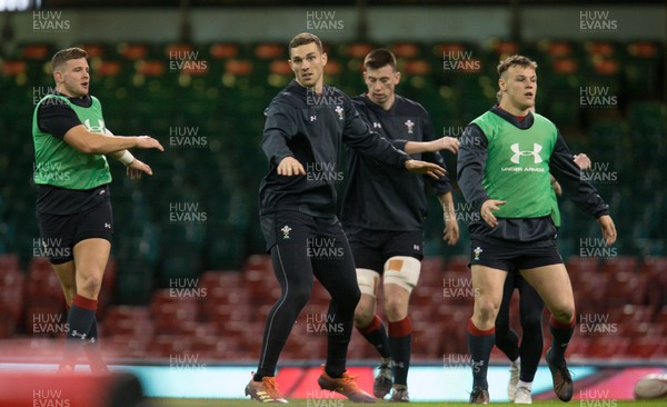 150319 - Wales Rugby Captains Run, Principality Stadium - George North of Wales during training session at the Principality Stadium ahead of the Grand Slam decider against Ireland tomorrow